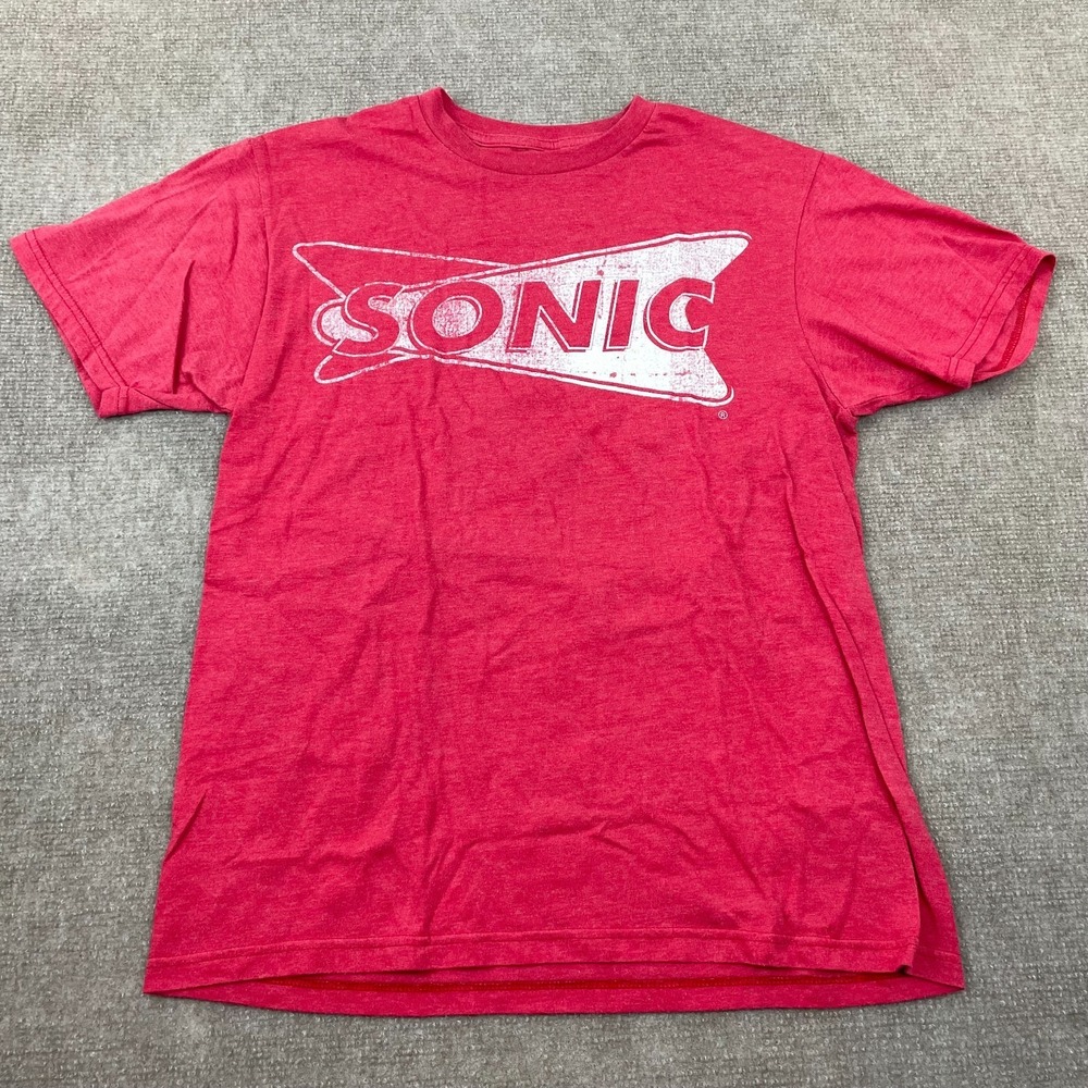 Sonic Drive-in Restaurant Burger T-shirt Men's M Red Graphic Cotton Short Sleeve - Picture 2 of 13